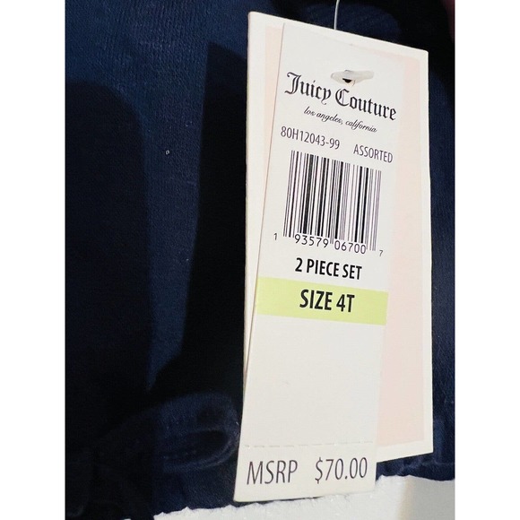 Juicy Couture Toddler Hoodie Navy Blue NWT Size 4t - Picture 4 of 5